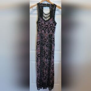 Free People Sheer Overlay Maxi Dress. Size 6.
